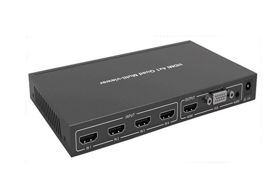 4 εισαγμένο τετράγωνο Multiviewer Hdmi 4K με την παραγωγή 1XHDMI και την παραγωγή 1XVGA