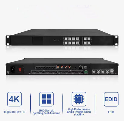 4K επεξεργαστής βίντεο Υποστήριξη 1X4 4X1 οθόνη LED με λειτουργία σύνδεσης και διαίρεσης Επεξεργαστής τοίχου βίντεο