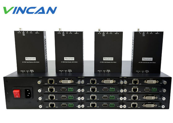 Διαλυτικό χρώματος UHD 1080p 1x12 HDMI HDBaseT/θραύστης + δέκτες 195ft