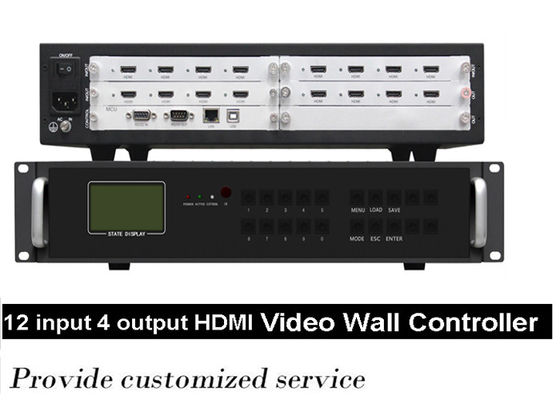 Πολυ ελεγκτής LCD 12 τοίχων σχήματος 2x2 HDMI τηλεοπτικός σε 4 έξω RJ45