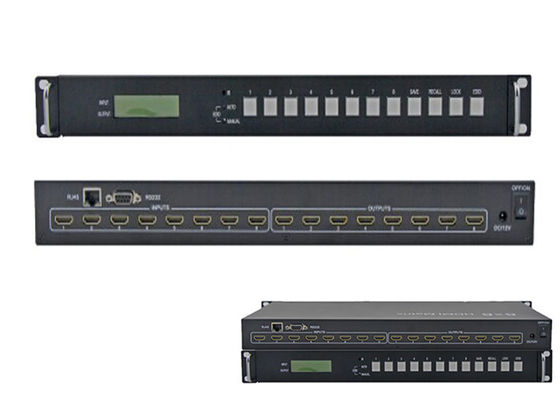 8 σε 8 ΕΞΩ HDMI 1,4 Switcher 8x8 4Kx2k 30Hz τρισδιάστατο IR 1080P μητρών