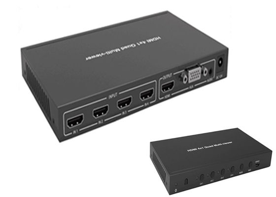 Πλήρες τρισδιάστατο 4k 60hz 4x1 τετράγωνο Hdmi Multiviewer 1080P με την άνευ ραφής Switcher λειτουργία