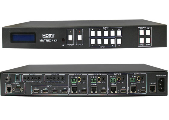 Switcher μητρών HDMI1.4 4X4 HDBaseT με 4Pcs δέκτες 70M και 100M HDMI HDBaseT
