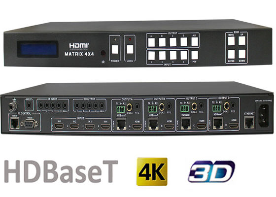 70 μέτρα και 100 μέτρα Switcher μητρών 4x4 HDMI με το λιμένα παραγωγής HDBaseT