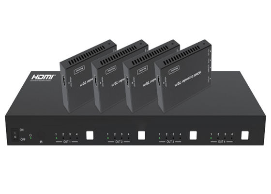 70m Ir Hdbaset Matrix 18gbps 4x4 Hdmi2.0 Υποστηρίζει Ethernet Edid