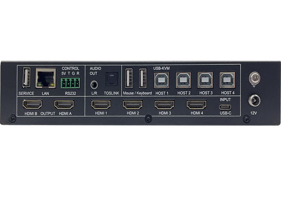 5x εισροές και 2x εξόδους Seamless UHD video switcher με πολυδιάγραμμα και έλεγχο KVM