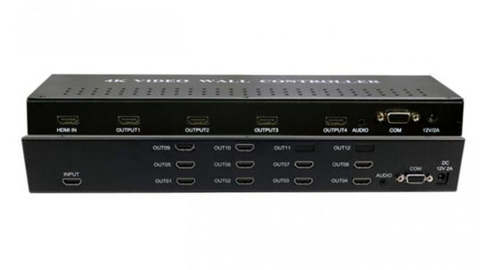 4k*2k 60Hz 3x3 HDMI επεξεργαστής τοίχου βίντεο με πηγές σήματος VGA HDMI
