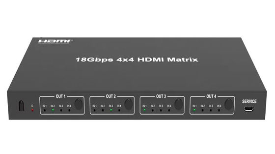 Έκδοση 18Gbps 4 X 4 HDMI Matrix Switcher με ανάλυση μέχρι 4Kx2k 60Hz