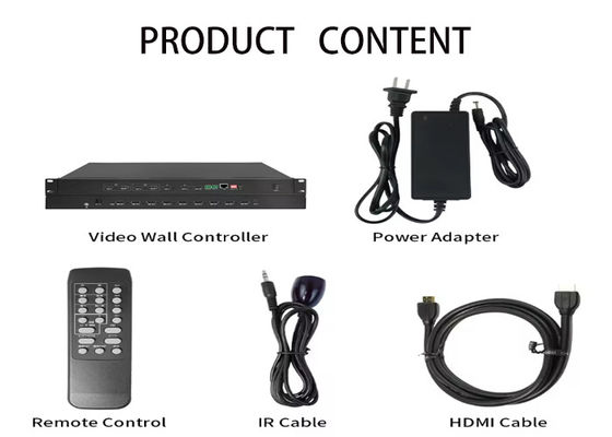 RS232 LAN IR Τηλεχειριστήριο Ελεγκτής Οθόνης LCD Video Wall με Έξοδο HDMI DVI και Λειτουργίες Τοίχου 2x2 2x3 3x2 4x1 4x2 3x3