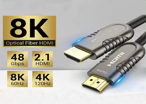 10.2Gbps καλώδιο οπτικών ινών HDMI με πρωτόκολλο HDMI 2.1 για 10 μέτρα ενεργητική μετάδοση οπτικών καλωδίων HDMI
