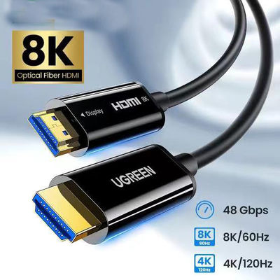 4K ανάλυση 60Hz HDMI 2.1 καλώδιο ινών με υποστήριξη HDR μεγάλης απόστασης