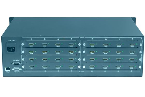 10.8 λίβρες Video Matrix Switcher με 16x16 Matrix Type και 16 HDMI εξόδους