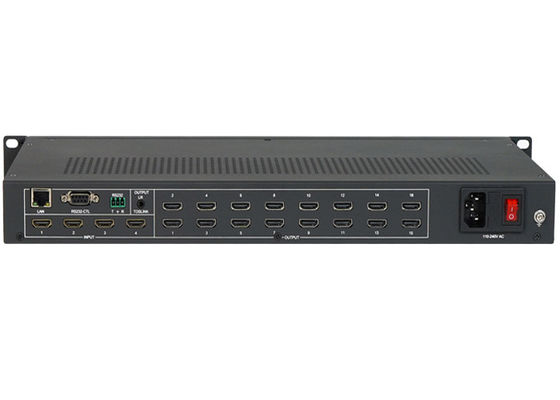 Ελεγκτής τοίχου βίντεο τηλεόρασης HDMI 4x4 4k με 4 εισόδους 16 εξόδους