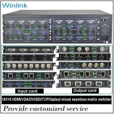 Switcher RS232 IR μητρών 16x16 HDCP1.4 HDMI τρισδιάστατη TV υποστήριξης ελέγχου