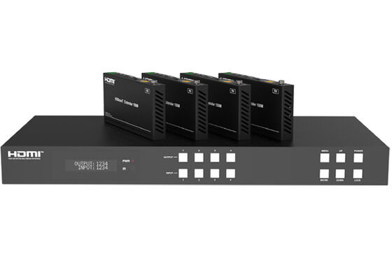 VINCAN 4x4 HDBaseT HDMI Matrix Switcher με 4K604:4:4, PoC και 4 δέκτες για επαγγελματική διανομή AV