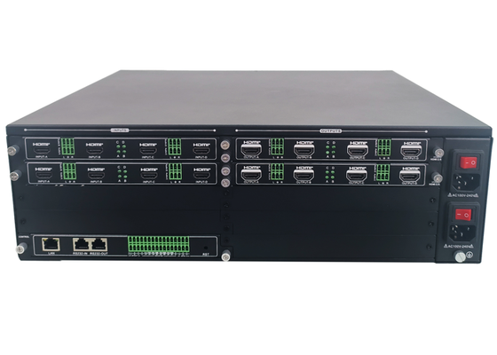 16x16 αρθρωτός επεξεργαστής βίντεο HDMI με 4K60 4:4:4 και οθόνη πολλαπλών παραθύρων για συστήματα ελέγχου βίντεο τοίχου