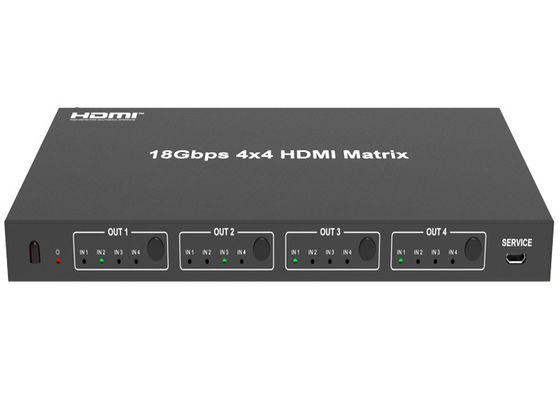 Switcher μητρών HDMI μικροϋπολογιστών USB 18Gbps 4x4 δέκτης IR