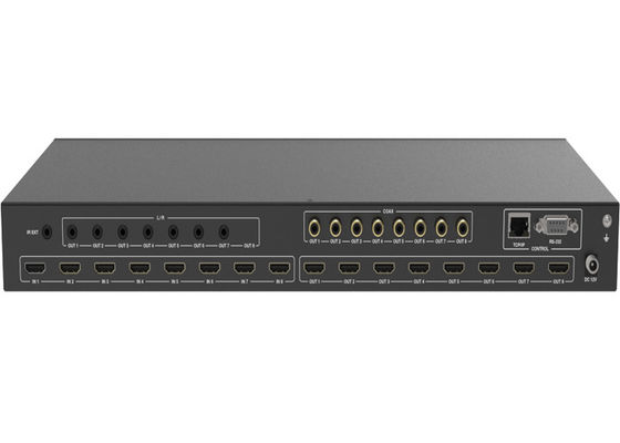 Switcher μητρών λειτουργίας 18Gbps 8x8 HDMI ARC με την περίφραξη μετάλλων