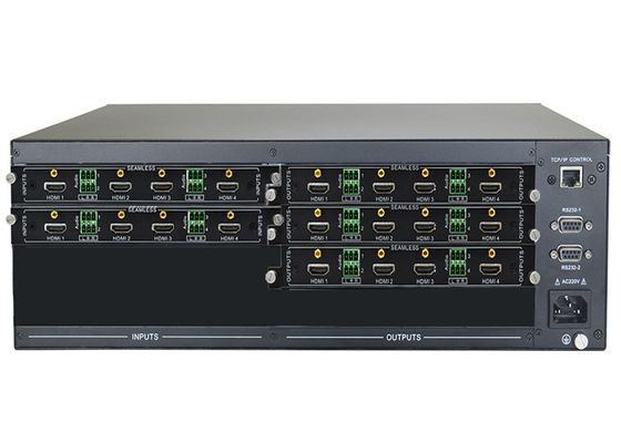 Άνευ ραφής Switcher HDCP μητρών 8x16 μορφωματικός 4k HDMI τηλεοπτικός