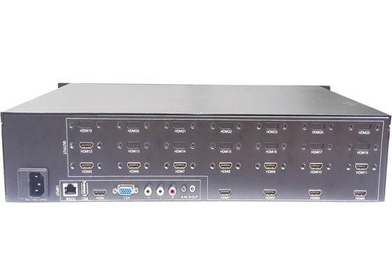Ο μαύρος ελεγκτής 1 τοίχων 1080P HDMI 1U LCD τηλεοπτικός εισήγαγε την παραγωγή 12