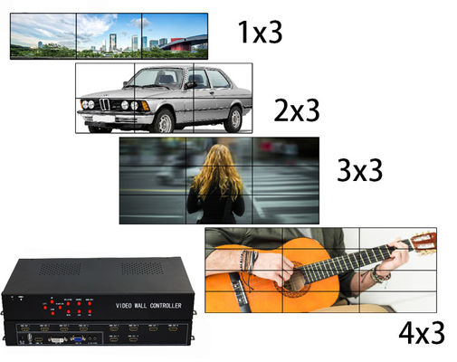 1 8 έξω/1 9 έξω στον τηλεοπτικό ελεγκτή τοίχων TV HDMI 3x3 LCD με 9 οθόνες