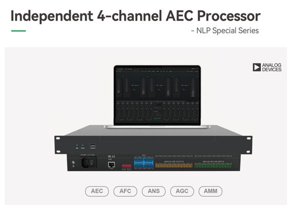 VINCAN NLP88-AEC 4-Channel AEC Audio DSP επεξεργαστής με USB ήχο και αυτόματη ανάμειξη για αίθουσες συνεδριάσεων
