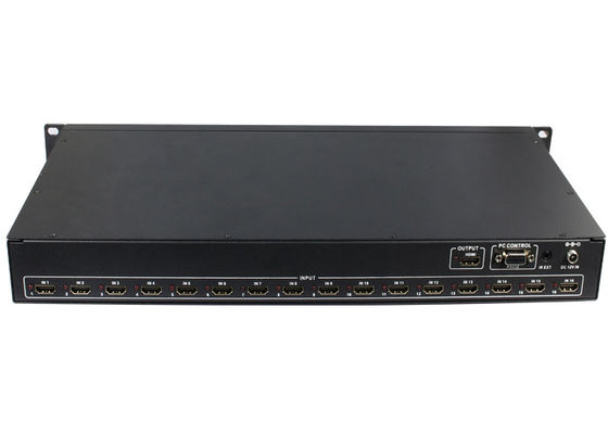 Άνευ ραφής Switcher ESD τετραγώνων RS232 16x1 HDMI MultiViewer προστασία