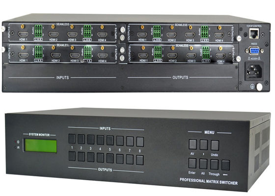 Τηλεοπτική μήτρα 8x8 Hdmi HDMI 4k Hdbaset πέρα από τον υπερβολικό διακόπτη 6x2 μητρών Hd Hdmi μητρών Cat6